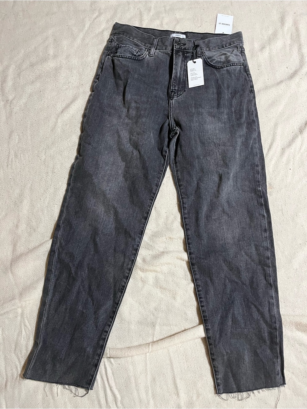 Forever 21 High-Rise Straight Leg Jeans in Washed Black New With Tags.
